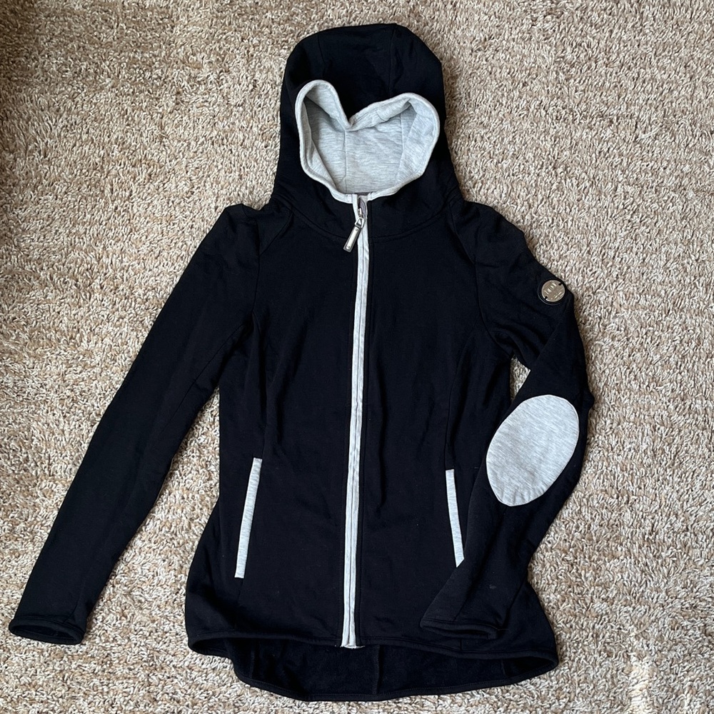 Noel Asmar Black and Cream Hooded Jacket